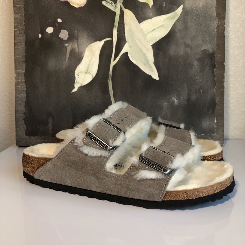 Birkenstock Arizona Shearling Lined Sandals, Sz 9 NWOT